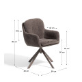 Поворотный стул Lexa C00511UP10 коричневый8